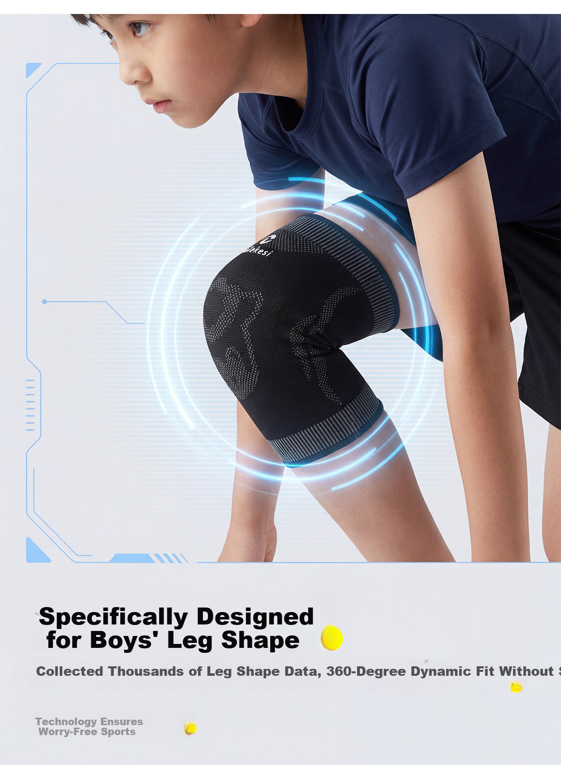 NAILEKESI Children's Sports Knee Pads for Basketball, Soccer, Cycling, Running, Dancing, Impact Protection And Fall Prevention, Summer Thin Versio 7