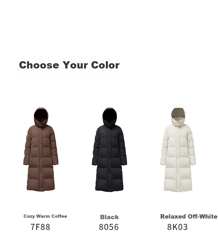 Bosideng Off-Season Women's Winter Goose Down Thickened Hooded Business Commuter Versatile Extra Long Coat 13