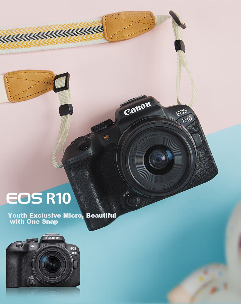 Canon R10 Entry-Level Mirrorless Camera EOS R10 APS-C Vlog 4K Video Student Travel Home Essential Kit 1