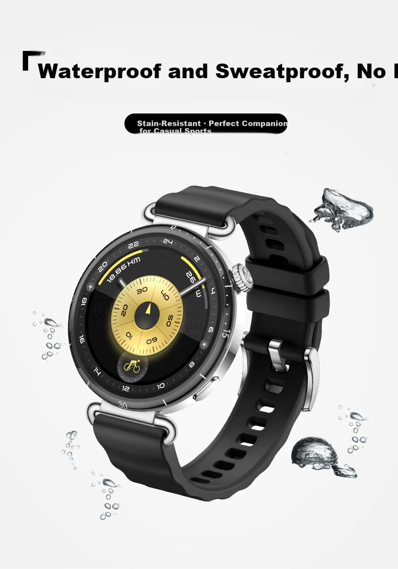 Weiqiantu Huawei Watch GT6 Wide Ripple Silicone Strap Original Series GT6 Wide Ripple Silicone Strap 18mm New Flowing Purple (Press Type) 6