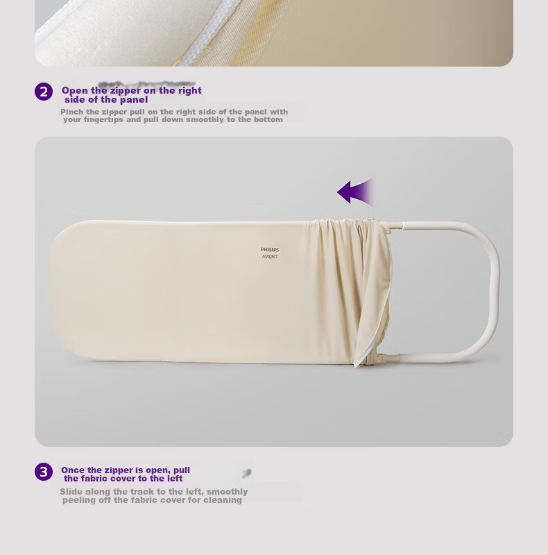 Philips Avent Baby Crib Safety Rail Bed Guard No Installation Anti-Fall Side Bed Rail 1.8M 25