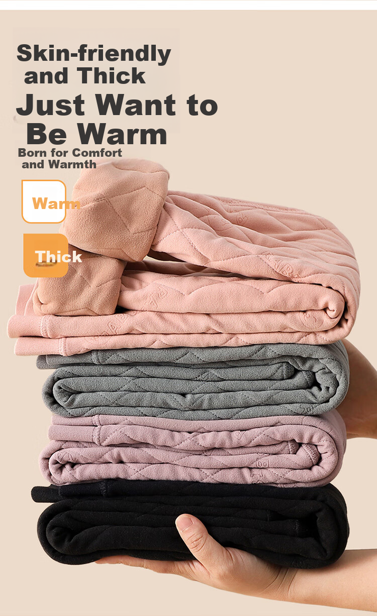 Dingguagua Children's Thermal Pants Boys School Uniform Magic Girls Fleece-Lined Thickened Autumn Winter Cotton Pants for Older Kids 5