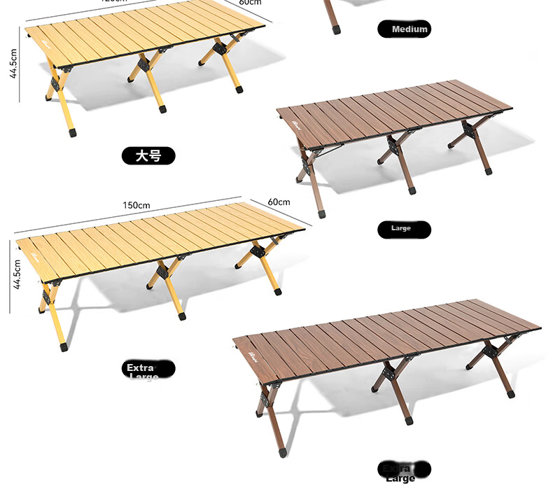 Shanfei Pingya Egg Roll Table Outdoor Folding Chair and Table Camping Table Stable Lightweight Portable Picnic Gear 16