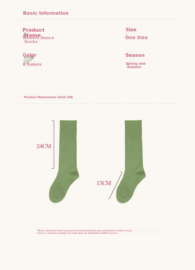 Zhiyouban Adult Dance Socks Unisex Modern Dance Socks Classical Dance Practice Mid-Calf Cotton Socks Ballet Dance Socks 4