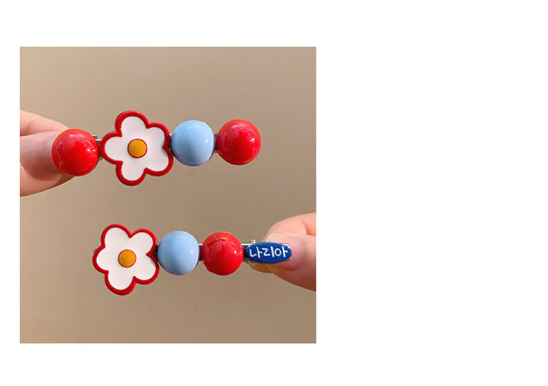 Baishang Yite Rock Sugar Hawthorn Flower Hair Clips 1 Pair Women's Sweet Side Hair Clips Front Bang Hairpin Hair Accessories 9