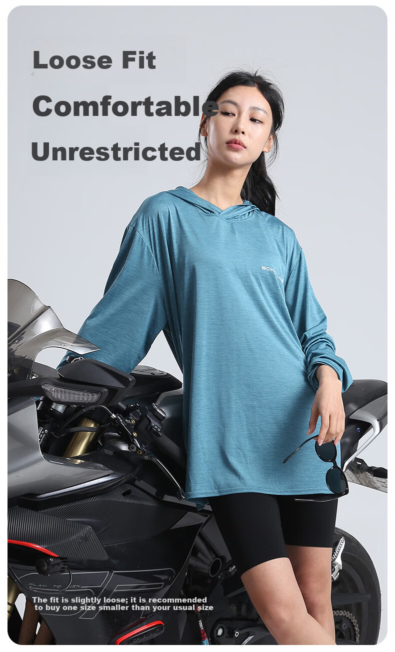 SOHO LAB Motorcycle Summer Riding Jacket, Quick-Dry Outdoor Cool-Feeling Lightweight Breathable Top, Jiangsu City League Long Sleeve 14