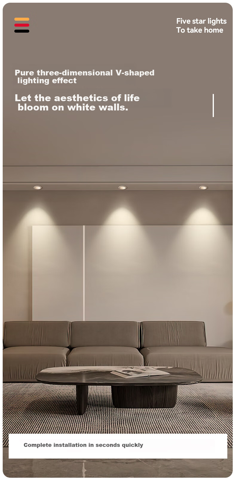 CDN COB Embedded Downlight Ceiling Edge Pendant Anti-Glare Home Non-Main Light Lighting 9W 4000K White Cover 12