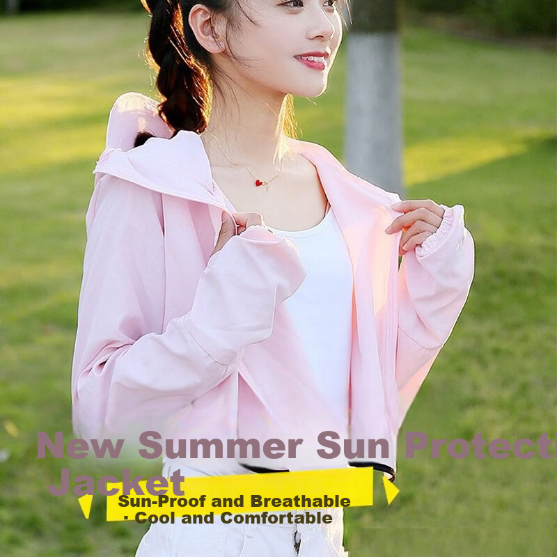 BWNK Sun Protection Jacket with Face Mask and Sunshade Hat, Integrated Cycling and Travel UV Protection Breathable Sunproof Clothing, Light Green 3
