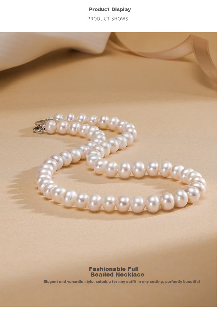 Jingrun Pearl Necklace for Women 925 Silver Shaohua Freshwater Pearl Necklace Elegant Birthday Gift for Lover 5