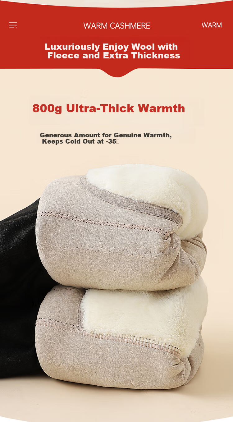LangSha Autumn New Thickened Fleece Lined Cotton Pants Men Winter Warm Thermal Base Layer Extra Thick Knee Protection Wool Pants for Middle-aged and Elderly Northeast Style 2
