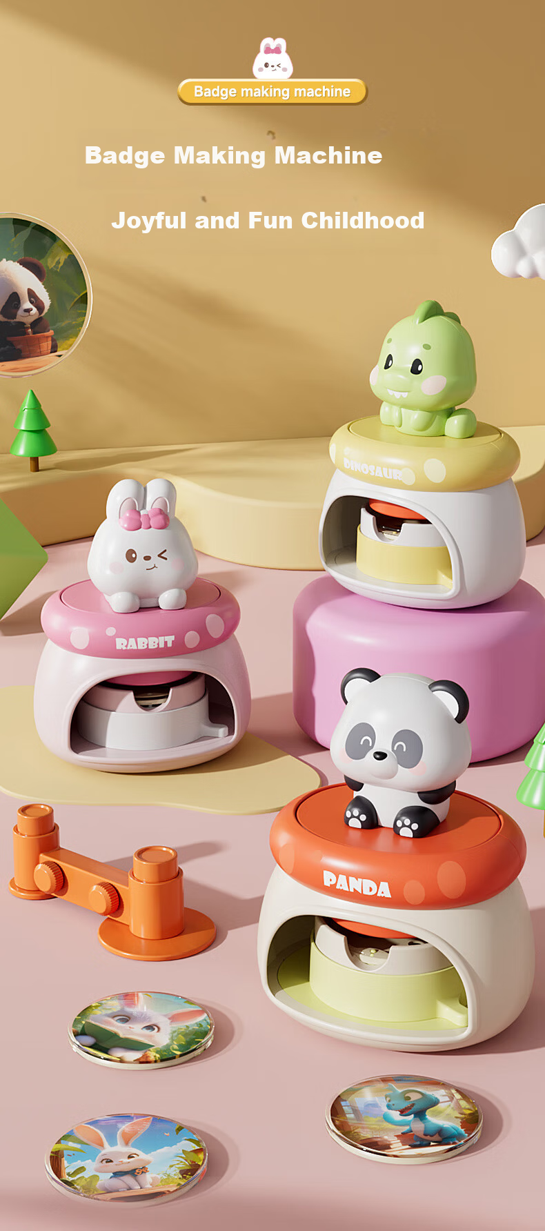 Luoli Children's Toy Guka Set DIY Handmade 10 Sticker Machine Birthday Gift for Girls Ages 3-6 1