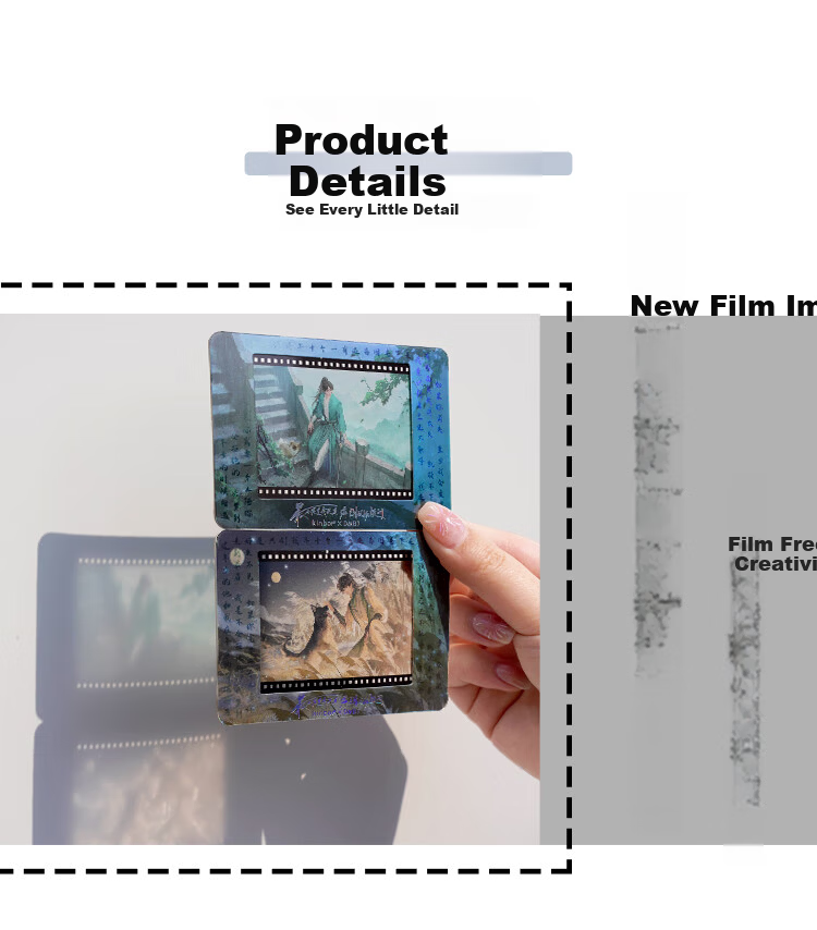 Kinbor Tomb Notes Wu Xie Film Image Creative Bookmark DIY Cultural and Creative Anime Guzi (PVC Sleeve + Postcard + Tassel) Gift Item Mountain Residence Scenery DT57519 3
