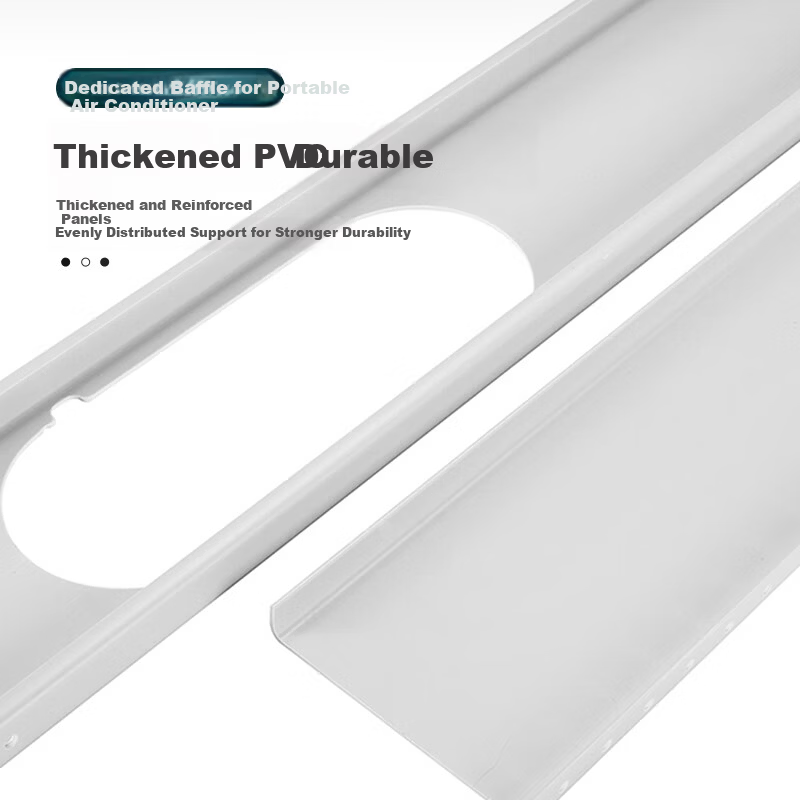 Shuangwei Portable Air Conditioner Window Panel Adjustable Exhaust Duct Bracket 0.95-1.3m Telescopic Single Hole KT-Window Panel 1.3m 5