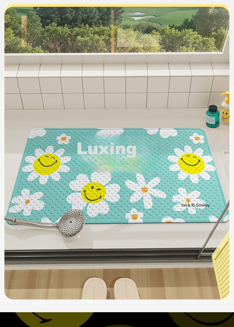 Da Jiang Smiley Collaboration Bathroom Non-Slip Mat Children's Shower Room Anti-Slip Bath Mat 60x90cm 12