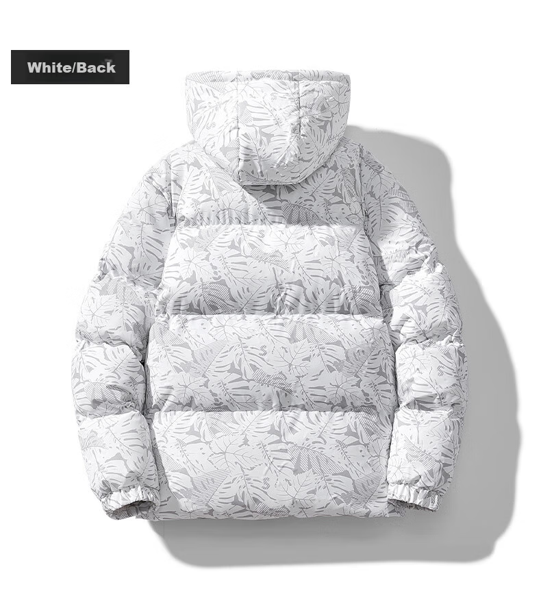 NASA MARVEL Men's Winter Padded Cotton Jacket Fleece Lined Thickened Hooded Outdoor Casual Trendy Coat 14