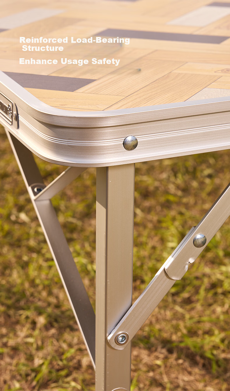 Coleman Chengye Series Outdoor Camping Folding Table Adjustable Portable Aluminum Alloy Wood Grain Picnic Table 90CM 2