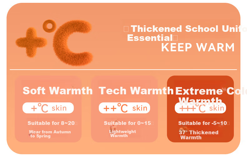 LangSha Kids Thermal Underwear Boys Girls Autumn Winter Fleece Thickened Top School Uniform Essential 1