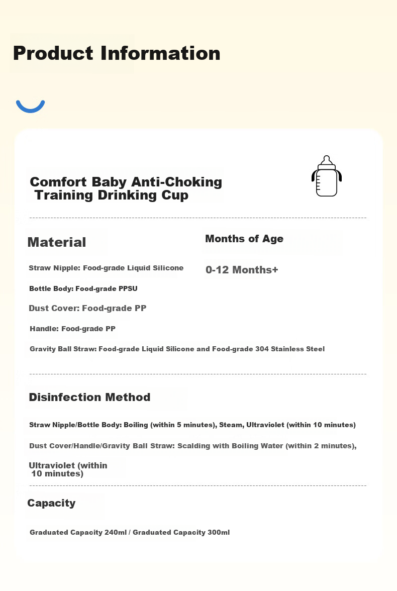 Shuying Straw Cup Training Drinking Direct Drinking Baby Bottle Constant Pressure Anti-Splash Anti-Choke Easy to Drink Water for Babies Over 1 Year Old 300ml 17