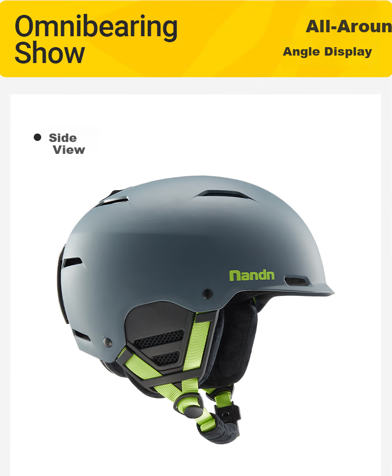 Nanen Ski Helmet Unisex MIPS Impact Protection Single Double Board Warm Breathable Integrated Snow Helmet 15