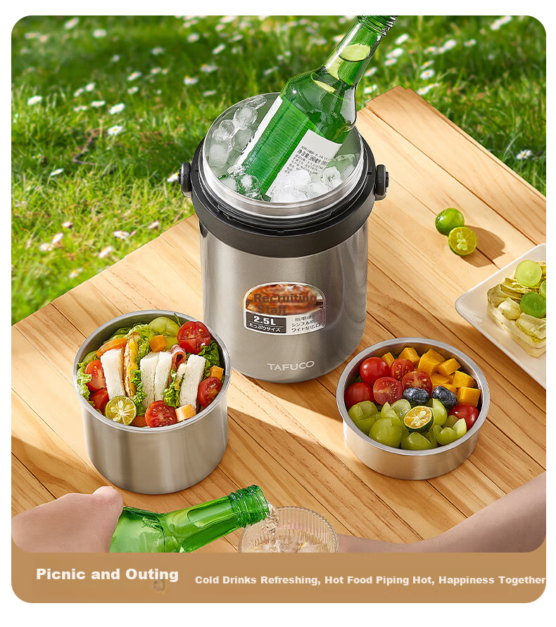 Taful High Insulation Stainless Steel Long-lasting Thermal Lunch Box Portable Porridge Container Multi-layer Bento for Students and Office Workers T0317 12