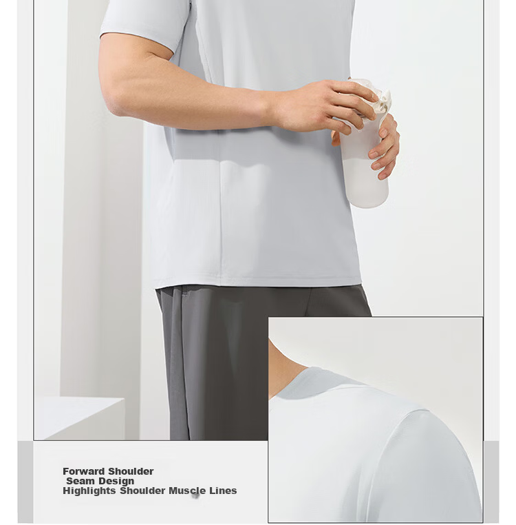 361° Men's T-Shirt Spring Summer New Quick-Dry Loose Fitness Sports Casual Short Sleeve Cool Top 652624124-6 6