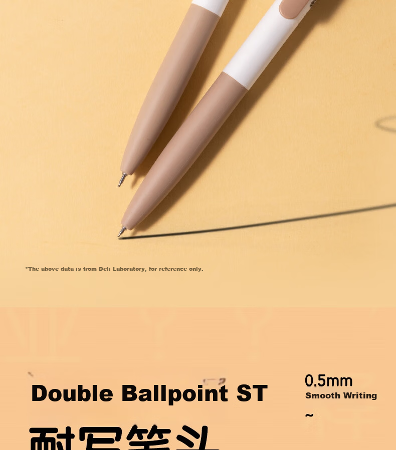 Deli Scream Mouse Retractable Gel Pen Set (1 Pen + 2 Refills) 0.5mm Dual Ballpoint ST Tip Quick-Dry Student Exam Pen S198-A 8