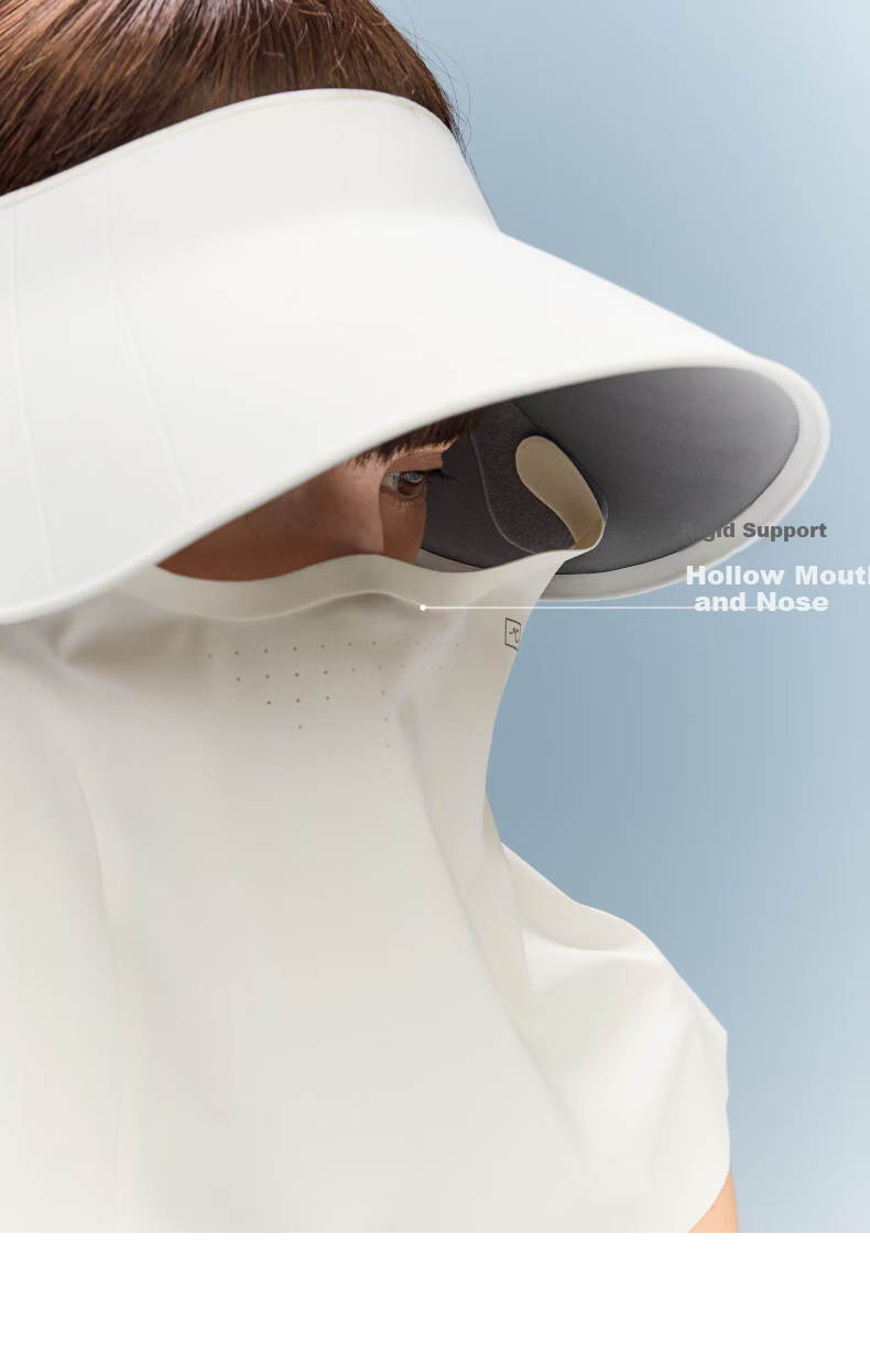 Bananain 502UV Pro Women's Sun Protection Full Coverage Face Shield Open-Top Hat Lightweight Breathable Detachable Sun Hat 12