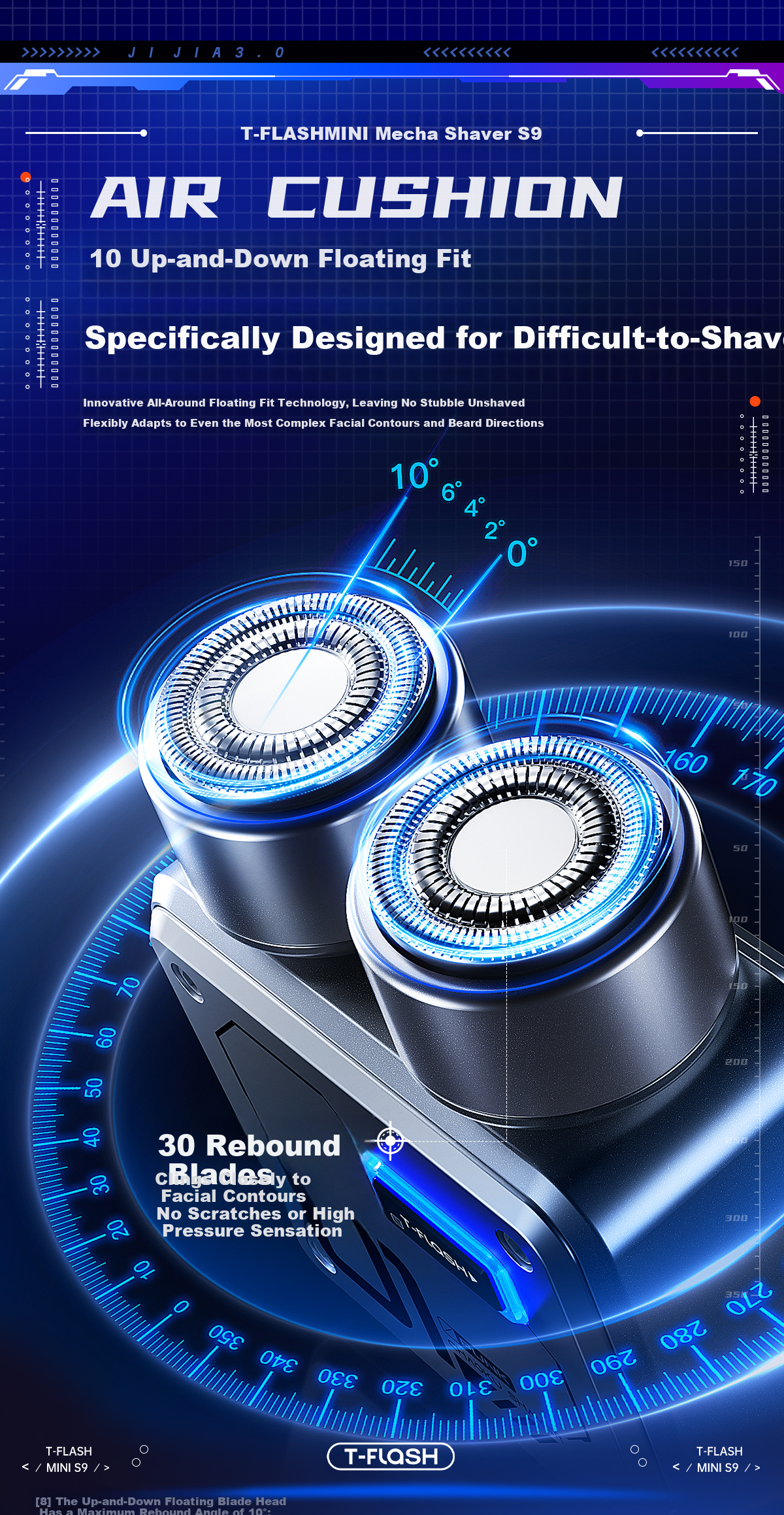 Tongshi Aiqi S9 High-Speed Dual-Head Alloy Body Portable Mini Men's Electric Shaver Birthday Anniversary Gift for Husband Boyfriend Custom Gift Box 5