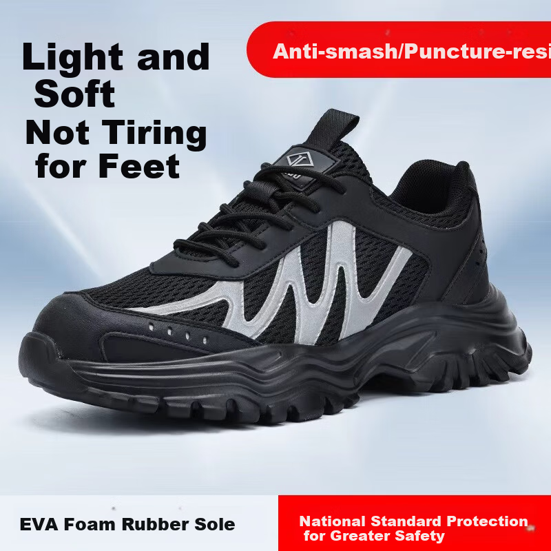 Dinggu Men's Safety Work Shoes Steel Toe Anti-Smash Anti-Puncture Construction Shoes New JD1639hei44