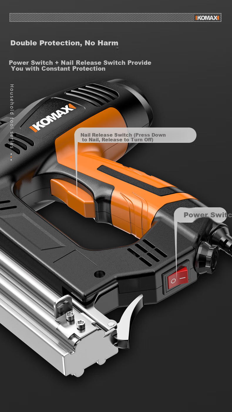 KEMAISI Electric Nail Gun F30 Straight Nail Gun Staple Gun Carpentry Tool Pneumatic Nail Gun Steel Nail Gun Nailer 18