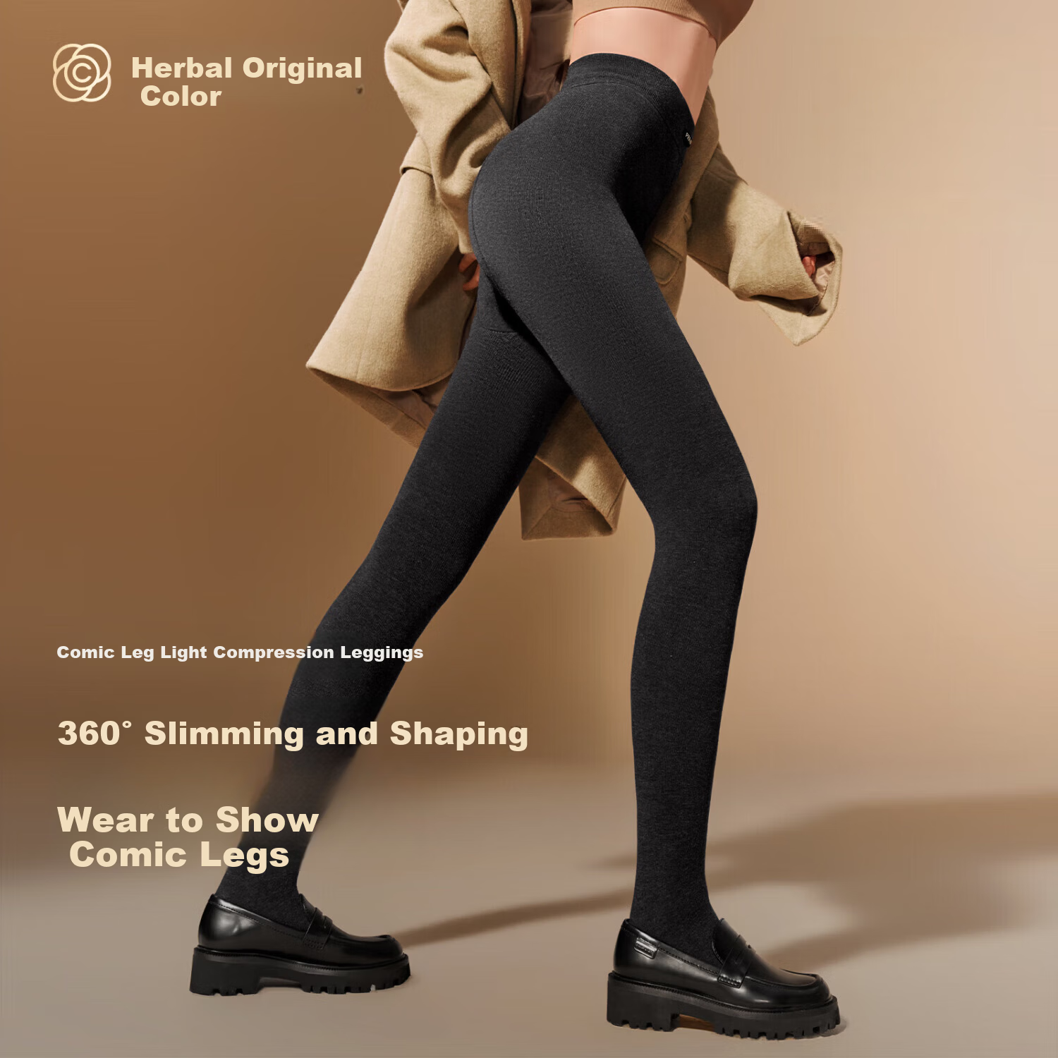 Herbal Original New Thermal Pants Outerwear Leggings Cold-Resistant Cotton Pants for Women Medium Gray Light Warm Footed L