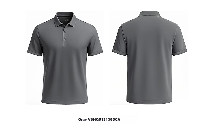 YOUNGOR Men's Summer Short Sleeve Polo Shirt UPF100+ Antibacterial Sun Protection Cooling Business Outdoor Collared T-Shirt 513136D 31