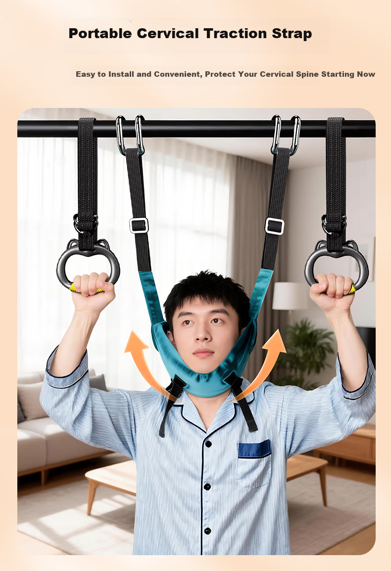 Xinyi Wanjia Cervical Traction Strap Single Bar Hanging Home Use Neck Suspension Traction Device Stretching Ring 5