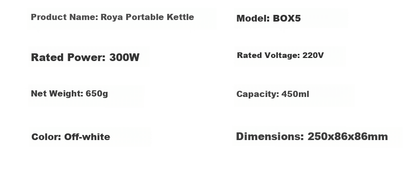 ROYALTY LINE Portable Electric Water Heater Cup Small Electric Kettle Travel Electric Cup Smart Thermostat 304 Stainless Steel Kettle 0.45L 28
