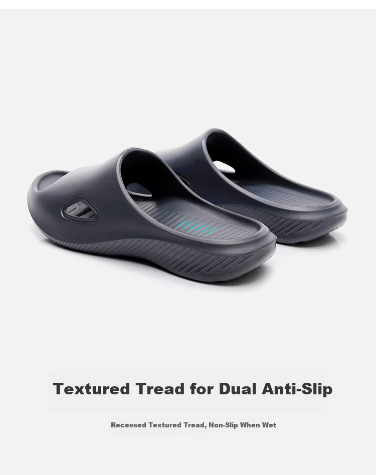 XGGC Squishy Feeling Slippers for Men, Summer Indoor Home EVA Non-Slip Sandals, Sports Outdoor Wear, White, Size 40-41 1
