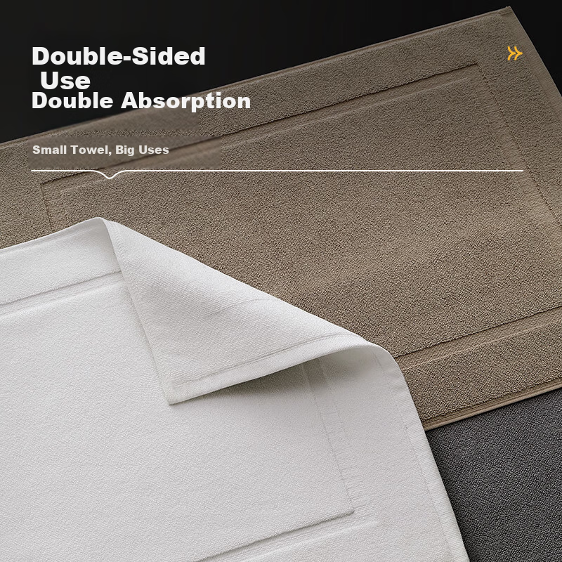Baineng Pure Cotton Hotel Bathroom Door Water Absorption Mat Toilet Floor Mat Washroom Foot Mat 40x60cm
