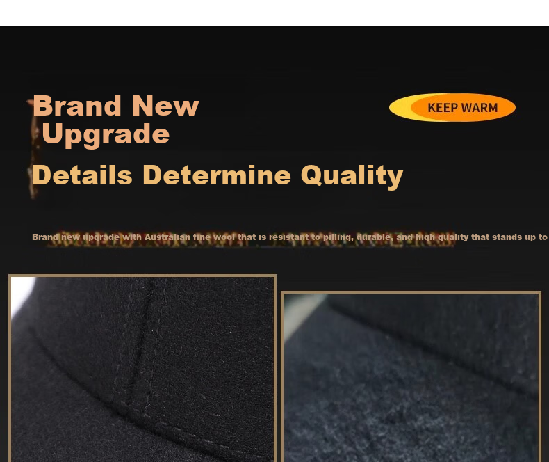 Miiow Men's Wool Warm Autumn Spring Baseball Cap Gray 8