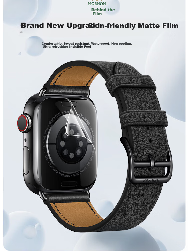 Moho [2-Pack] Protective Back Film for Apple iWatch S11 42MM, Hydrogel Screen Protector for Apple Watch S10 Sensor Full Coverage Screen Protector Quick Apply Tool 3