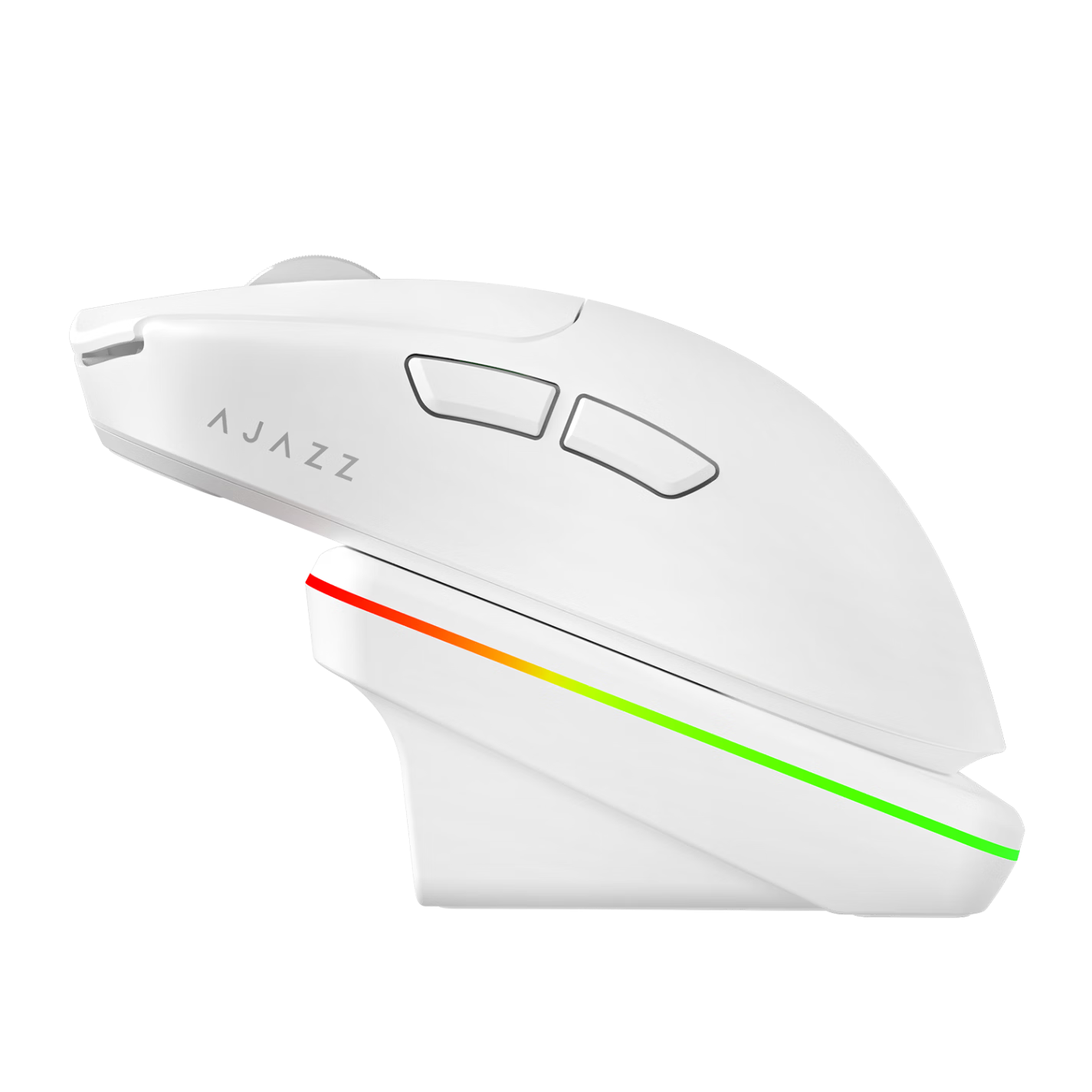 AJAZZ AJ200 Wireless Lightweight AI Gaming Mouse Wired/Star Flash/2.4G Tri-Mode Low Latency Gaming Esports Magnetic Charging Dock White
