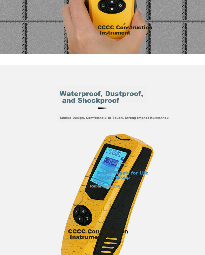 CCCC Construction Instrument BJZJ-R63 Rebar Scanner Rebar Cover Thickness Tester Concrete Wall Detector 7