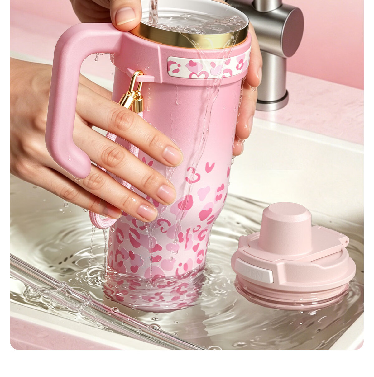 NRMEi Insulated Large Capacity Ice Tumbler 520ml Gift for Girlfriend Couples High-Value Birthday Present 23