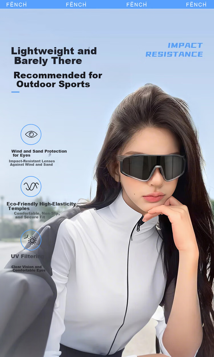 FENCHI Cycling Glasses Windproof UV Protection Outdoor Sports Photochromic Day Night Professional Road Bike Goggles 4