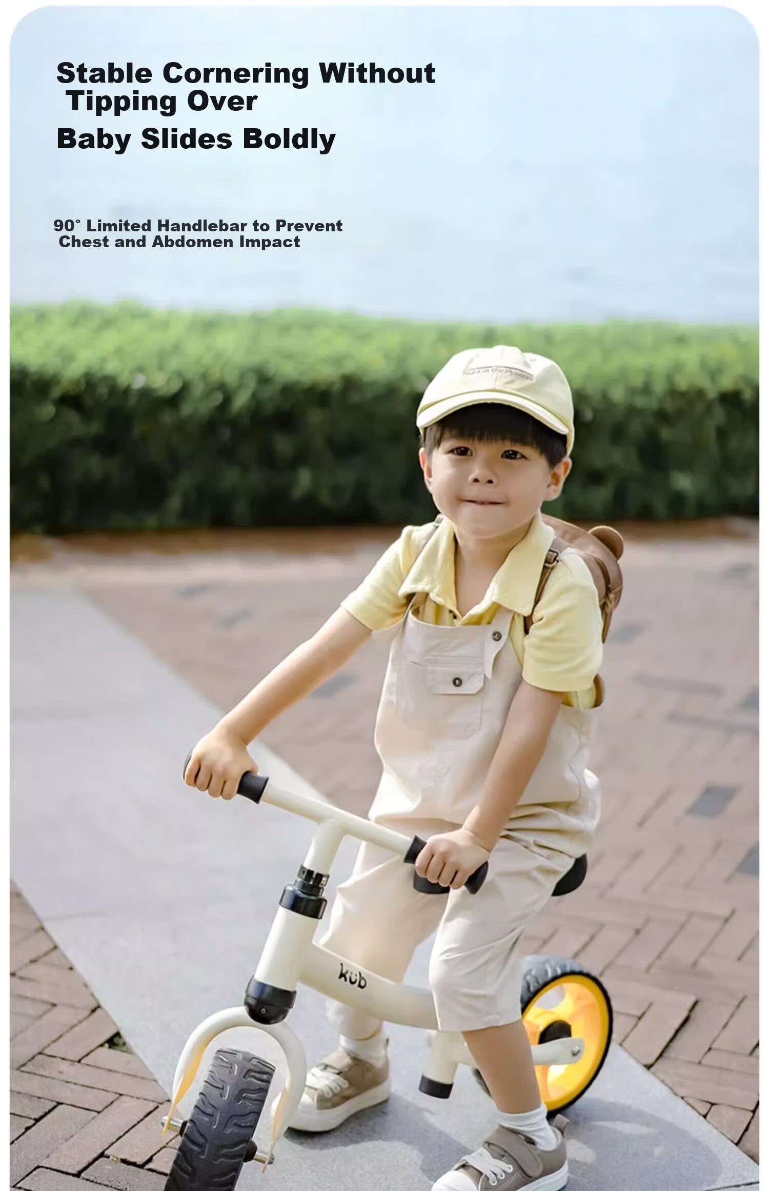 KUB Kids Balance Bike 1-3 Years Old Toddler Walker Ride-On Baby Scooter Cream White 9