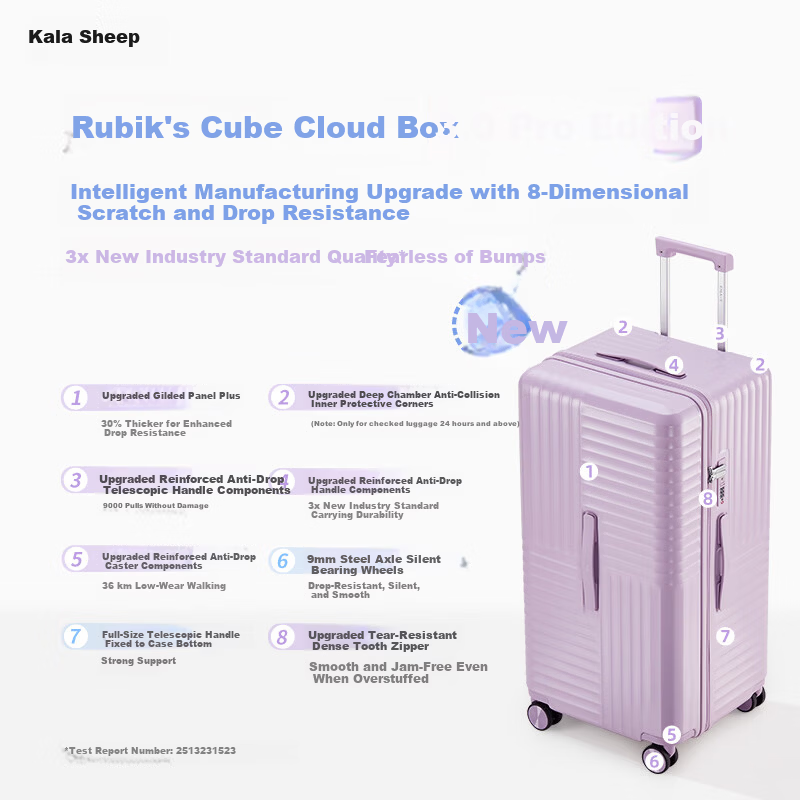 Kalayang 28-inch Luggage Cloud Case 3.0 Large Capacity Trolley Travel Suitcase Unisex High-Value Password Lock Box New