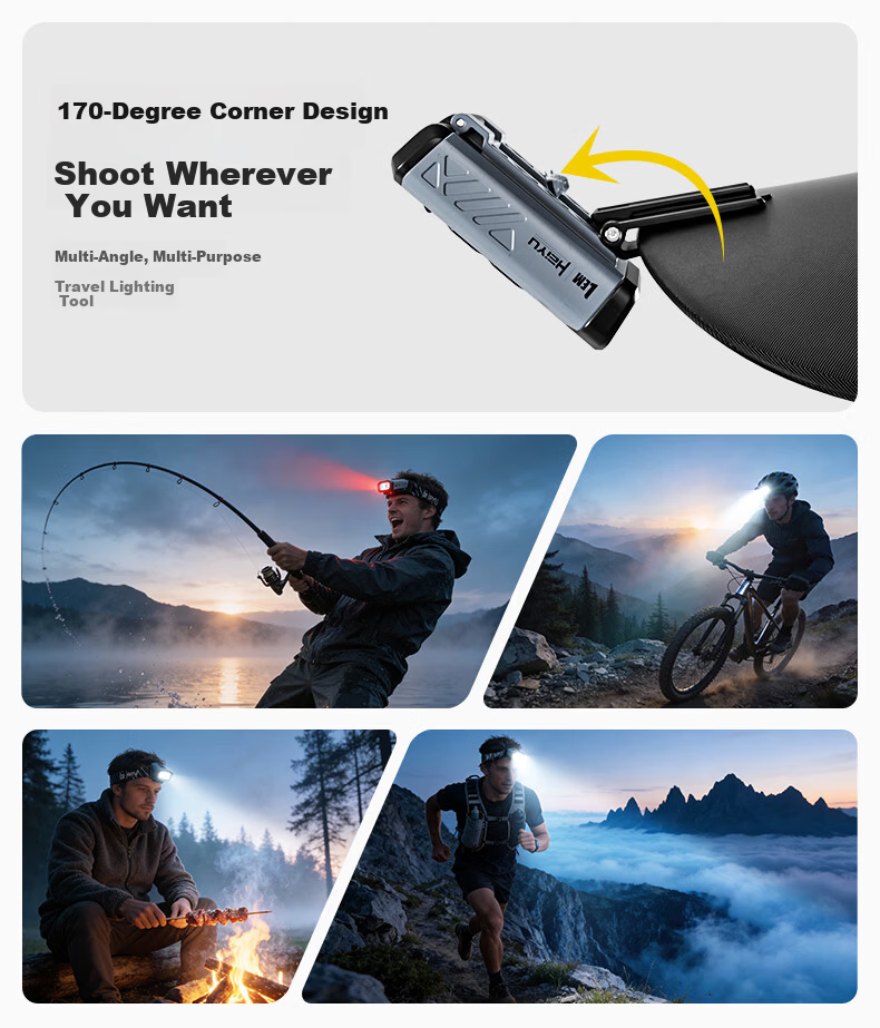 LEM High-Brightness Sensor Headlamp Cap Clip Light Night Fishing Ultra-Bright Long Battery Life Rechargeable Fishing Head-Mounted Illumination Light 11
