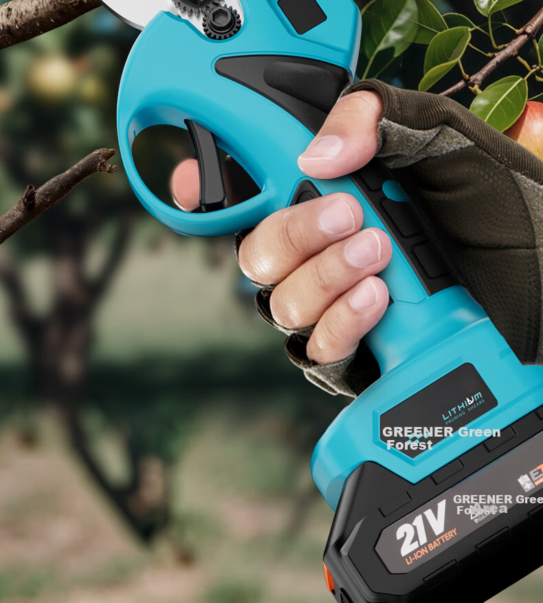 GREENER Electric Pruning Shears 9-Piece Set Rechargeable Fruit Tree Garden Pruning Scissors Gardening Shears with Two Batteries 7