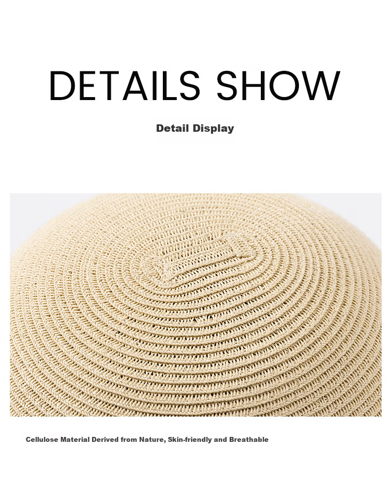 FANCET Women's Straw Hat Spring Summer French Style Rolled Brim Sun Hat UV Protection Beach Vacation Sun Hat 20