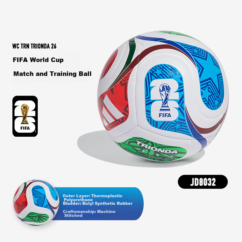 Adidas WC TRN Triple Wave 2026 FIFA World Cup Official Training Soccer Ball Size 5 JD8032