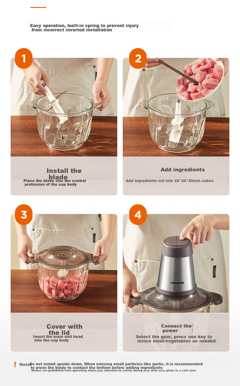 Joyoung ZMD Anxin Series Household Meat Grinder Multifunctional Electric Meat Mincer Dual Speed 2.8L Large Capacity S26-LA592 17