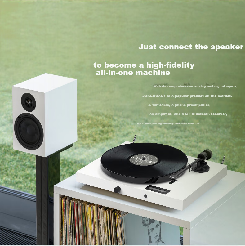 Baodi Juke Box E1 Vinyl Record Player All-in-One Austrian Imported Pro-Ject High-End Turntable White 3
